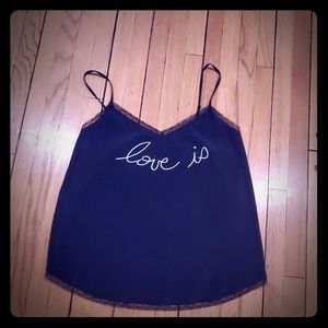 Zadig et Voltaire  women's tank top silk navy lrge